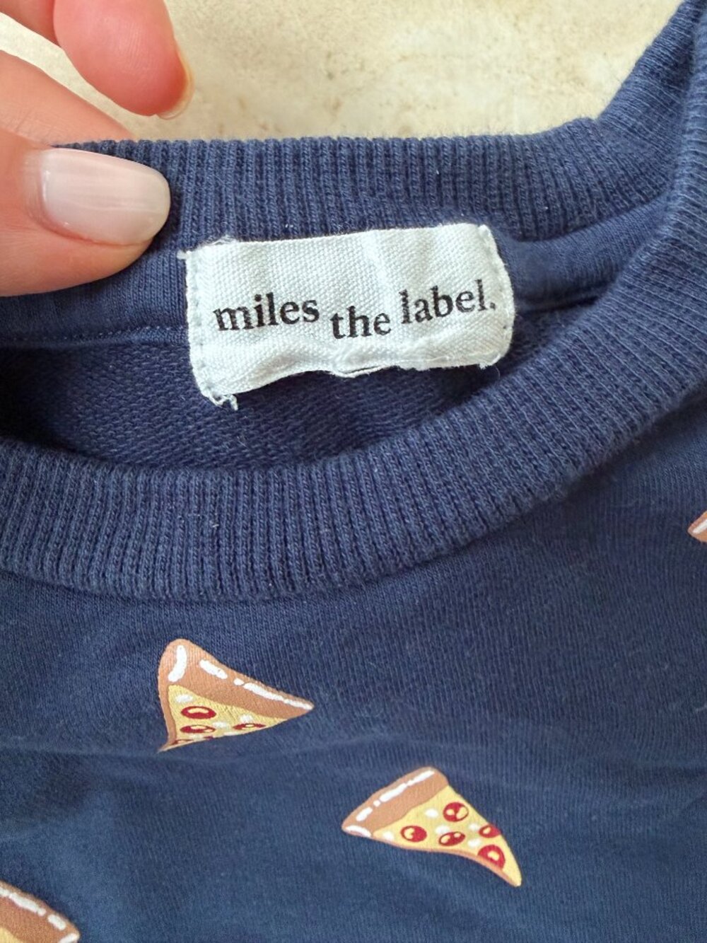 Miles the Label Pizza Print Sweatshirt | Size 5Y | Organic Cotton - Picture 3 of 4